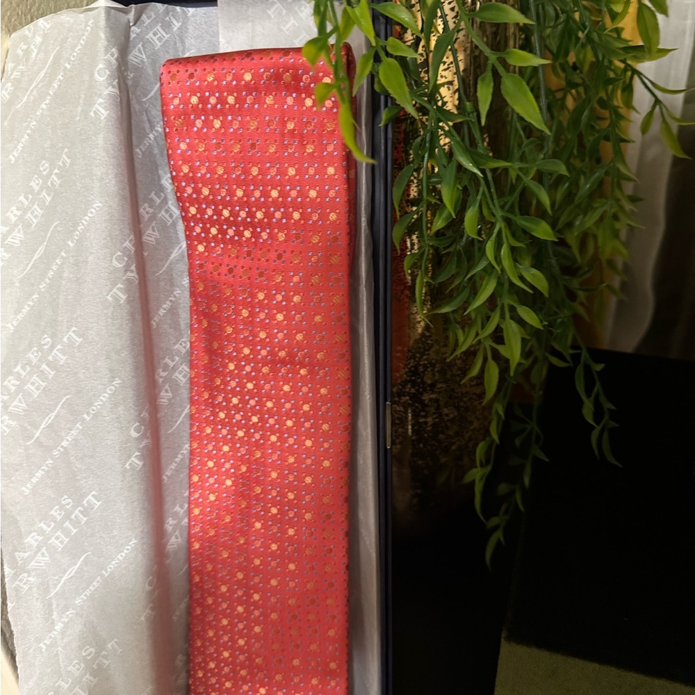 Ted Baker London Red Patterned Silk Tie